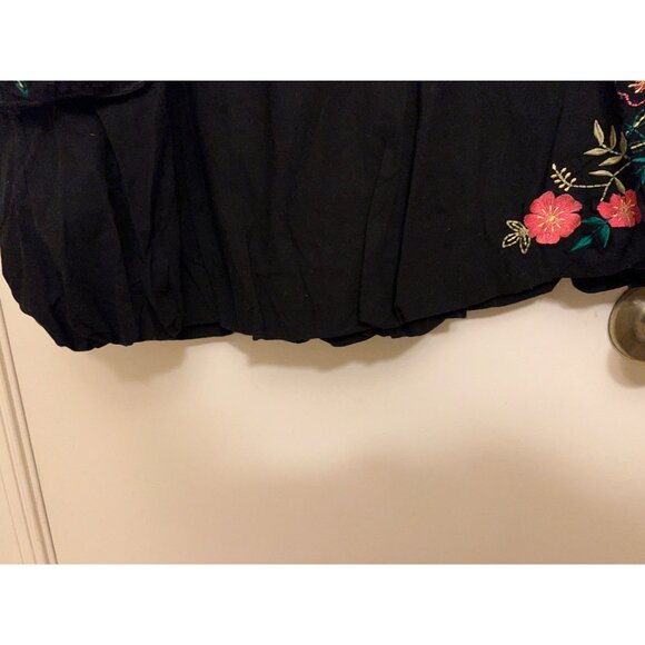 Flowers Floral/Womens/NWT Skirt/Puff Skirt/Stretch Black XL - Picture 10 of 15